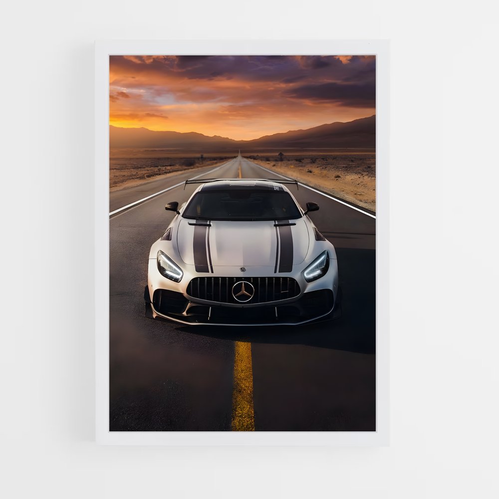Poster élégant Sls amg gt – affiche Mercedes (vue 3)